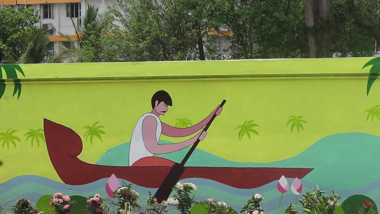 Wall art by Saarank @Cherthala, Kerala