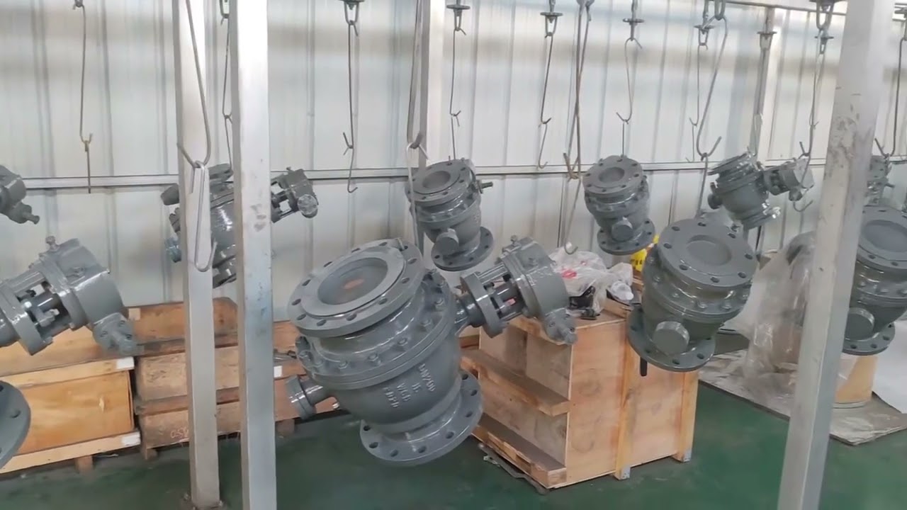 Valve – spraying in progress