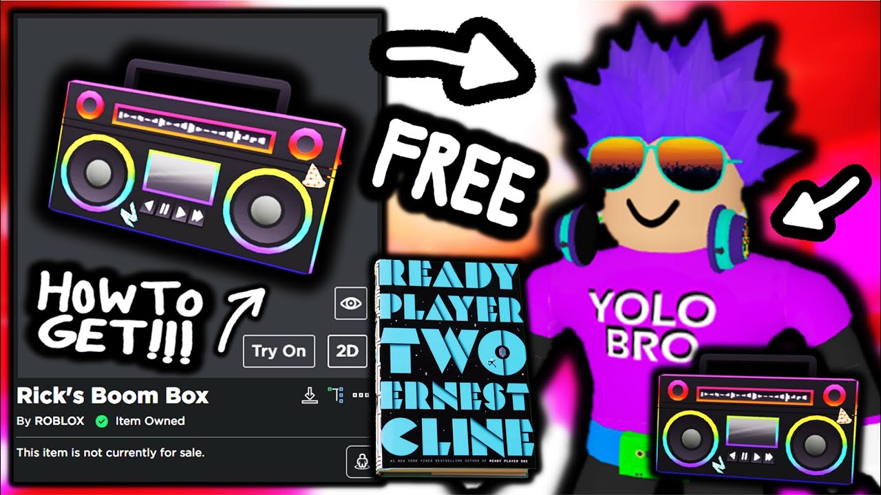 HOW TO GET! Rick's Boom Box! ROBLOX READY PLAYER TWO EVENT!