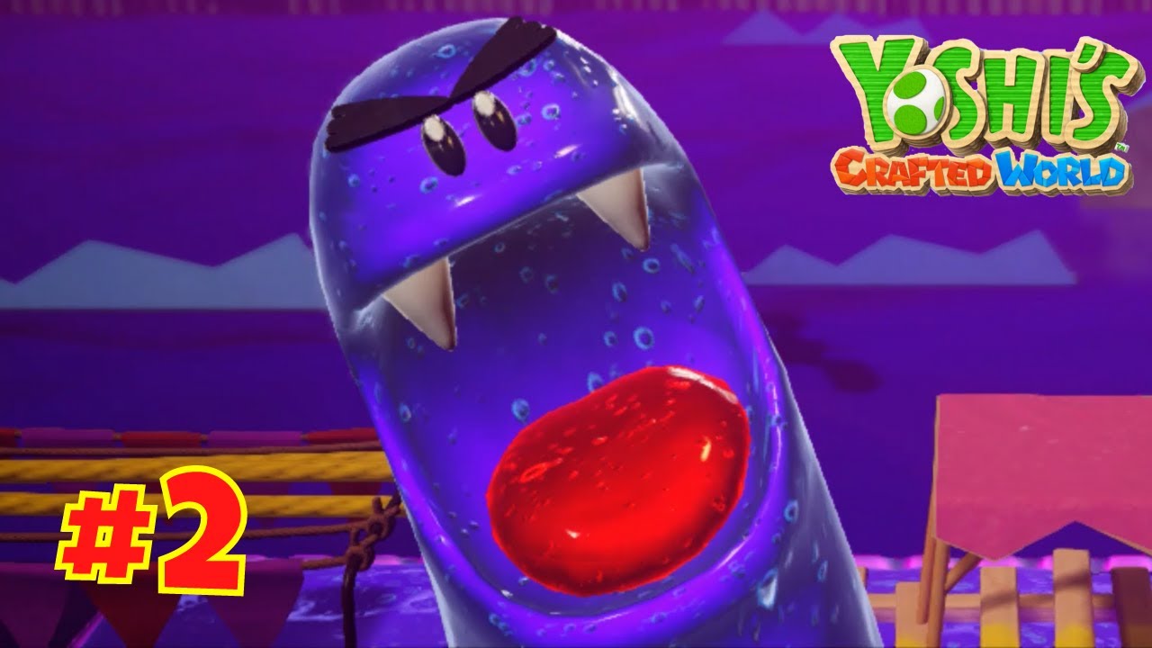Yoshi's Crafted World: Yarrctopus Docks Stage 1 and Stage 2