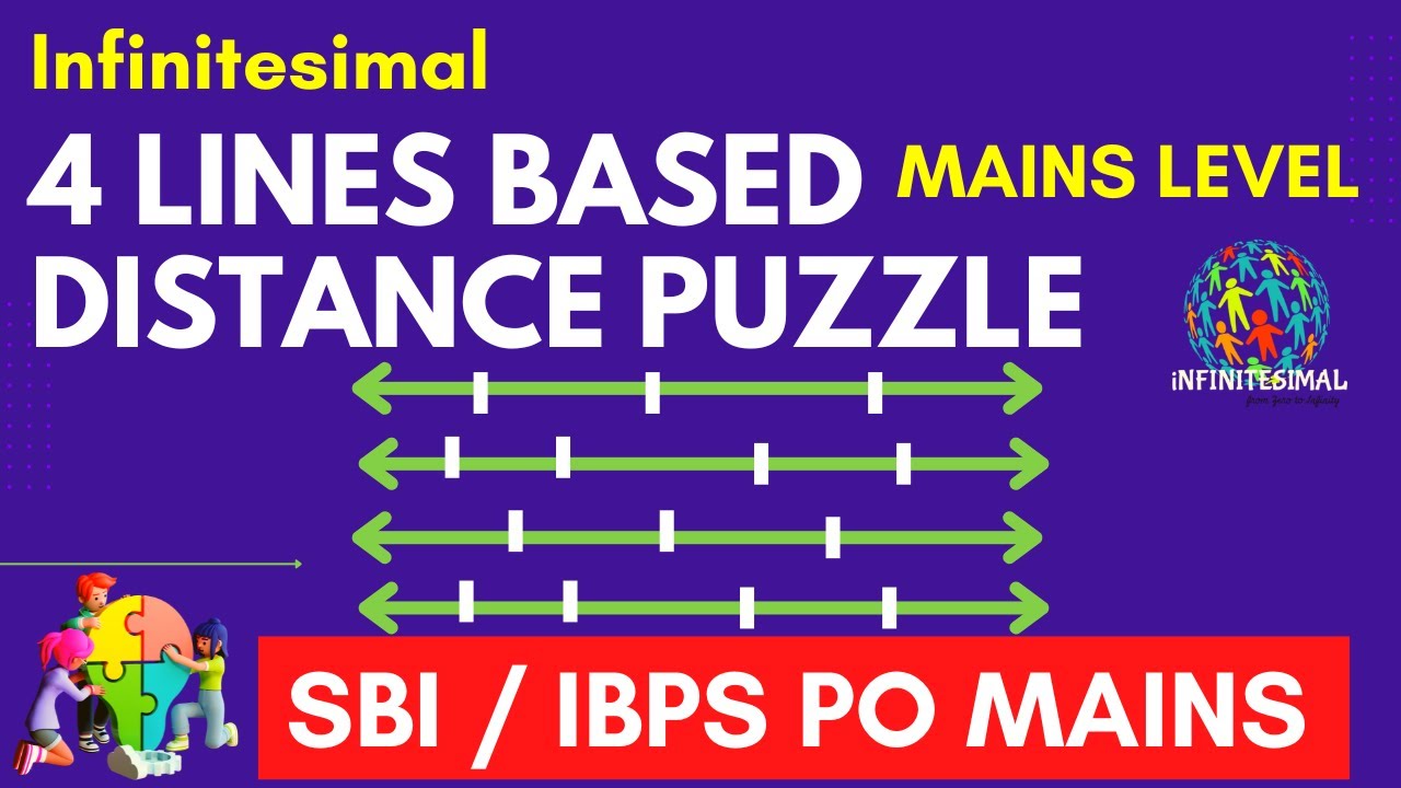 4 Parallel Line arrangement with distance | IBPS PO MAINS | SBI PO MAINS 2022 | Mains level Puzzle