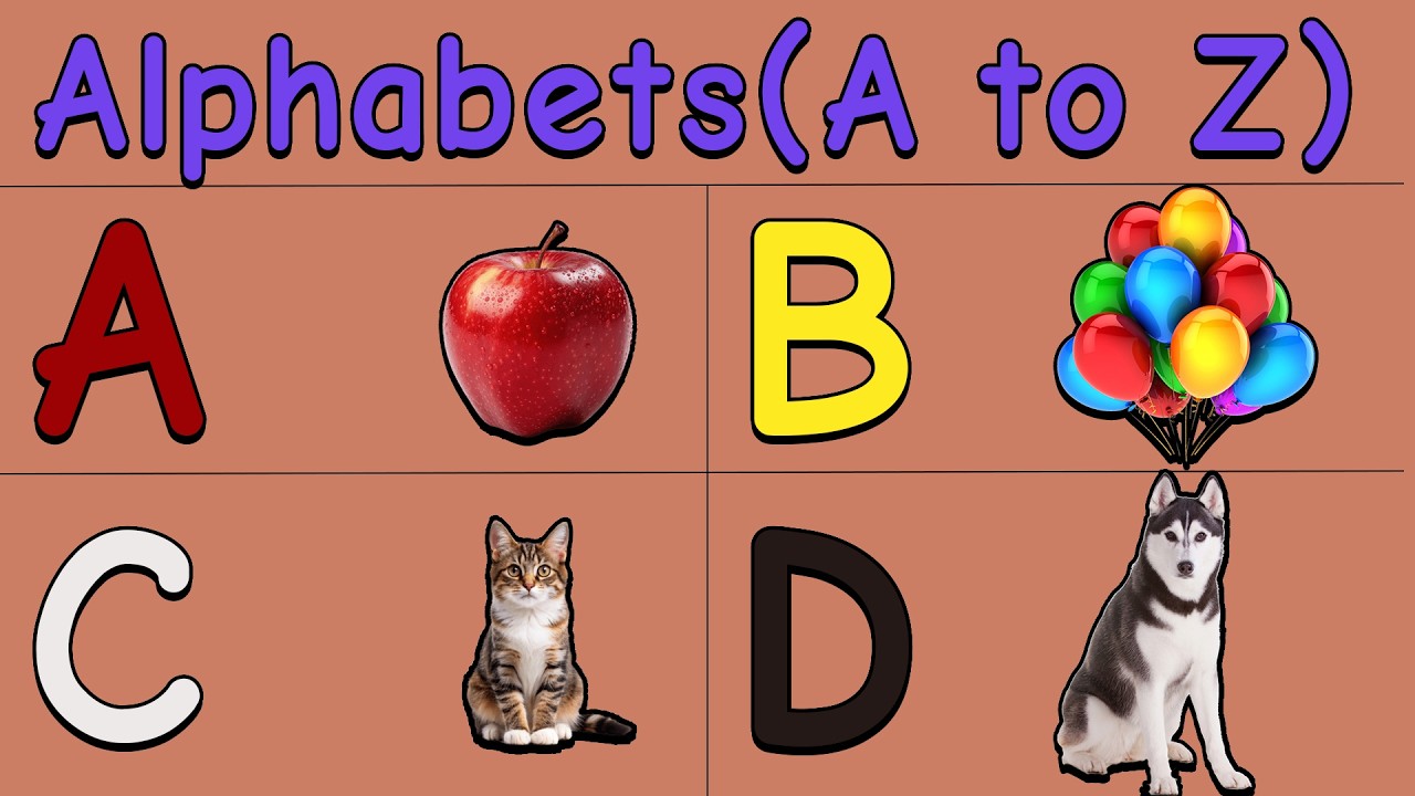 A for Apple 🍎 | ABC Alphabets for Kids | Learn Alphabet with Pictures