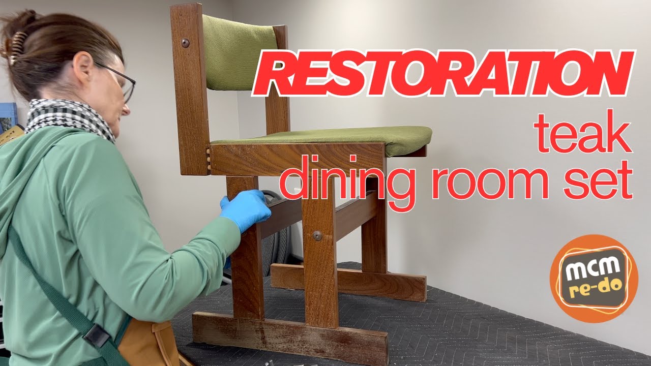 RETRO Teak Dining Set gets much needed RESTORATION!