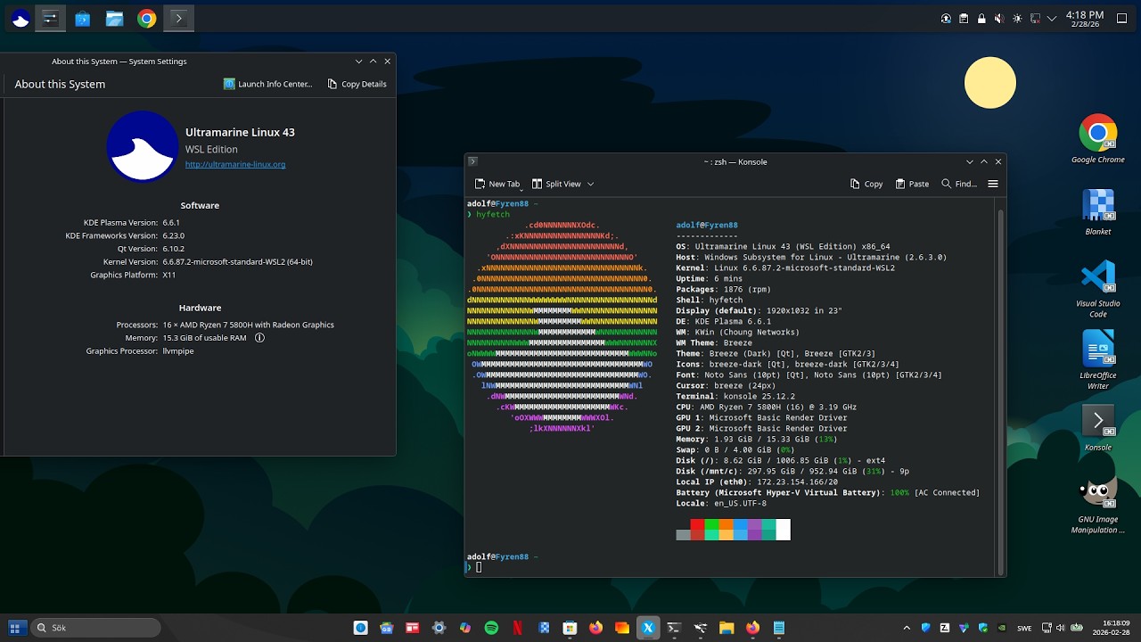 Ultramarine 43 and KDE 6 for WSL - How to Install KDE 6 via Ultramarine - Linux - Microsoft - 2026