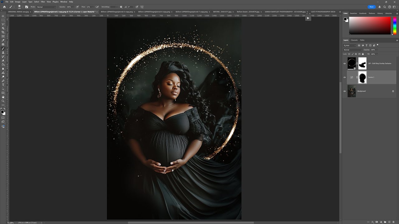Editing tutorial: Adding overlays with a black background in Photoshop using Screen Blend Mode