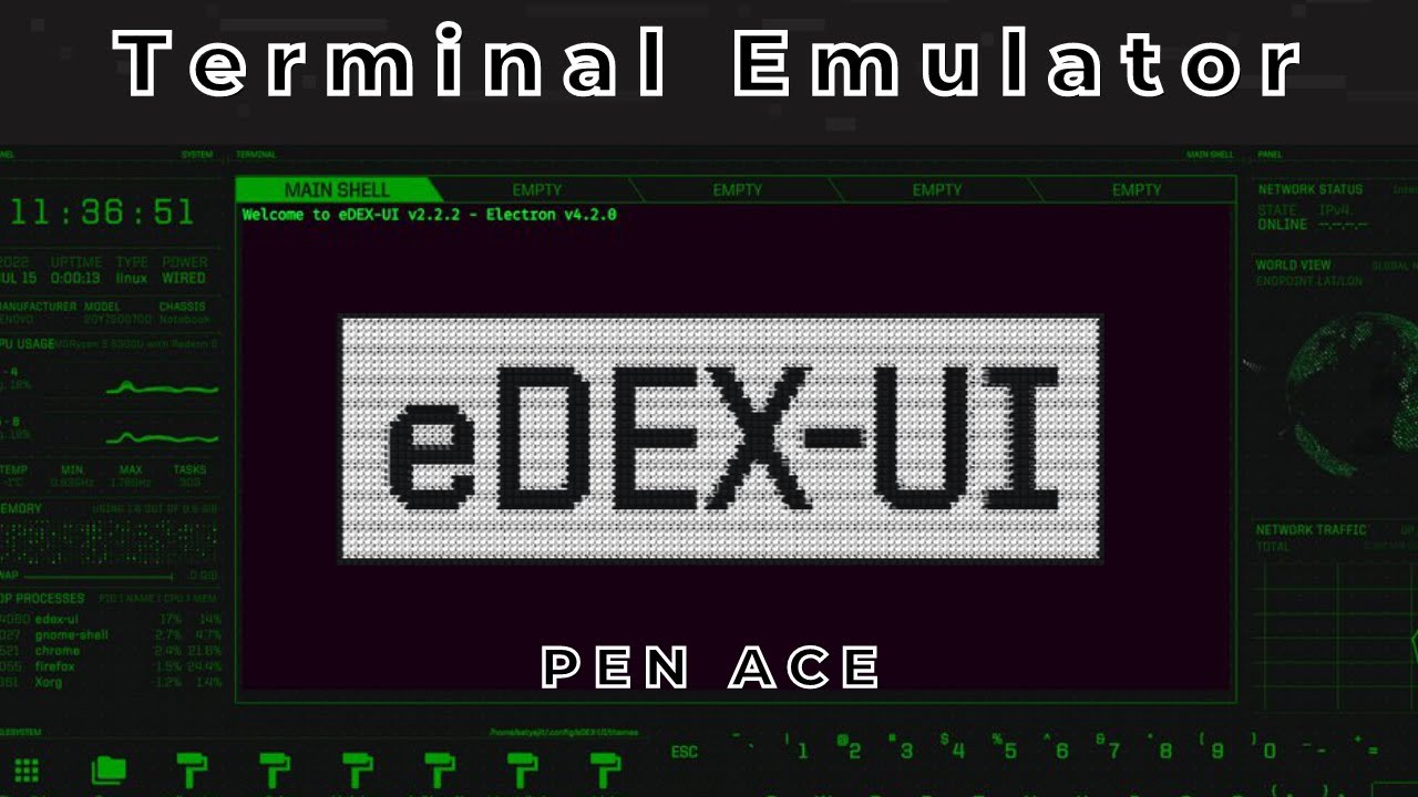 eDEX-UI — раскройте потенциал научно-фантастического эмулятора терминала и системного монитора