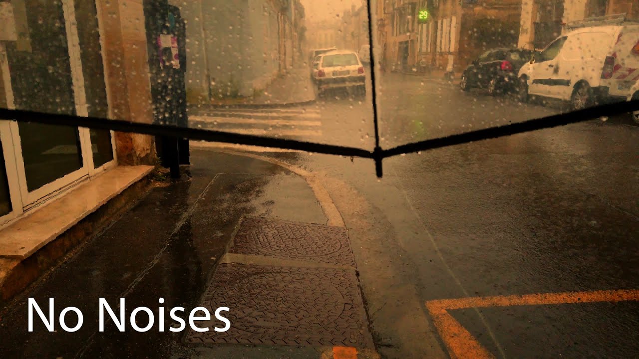 Walking in the Thunderstorm Evening Heavy Rain [No Noises] Walk 4k / Bordeaux France MAY 2021