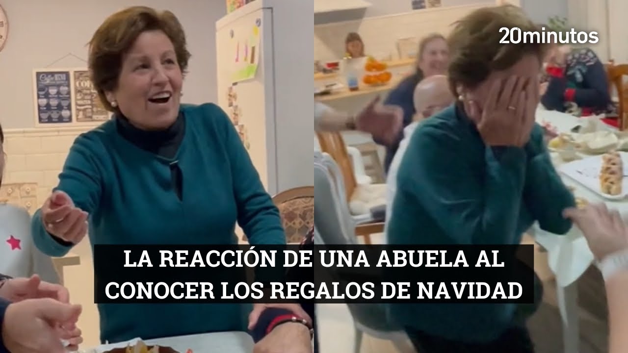 La VIRAL reacci&oacute;n de una abuela al conocer los regalos de su familia por el amigo invisible