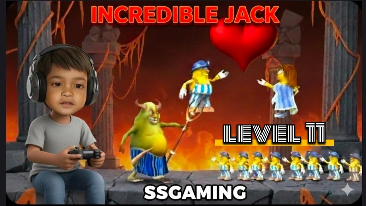 The incredible😁 jack level 11 challenge day 12  SS GAMING #gaming video
