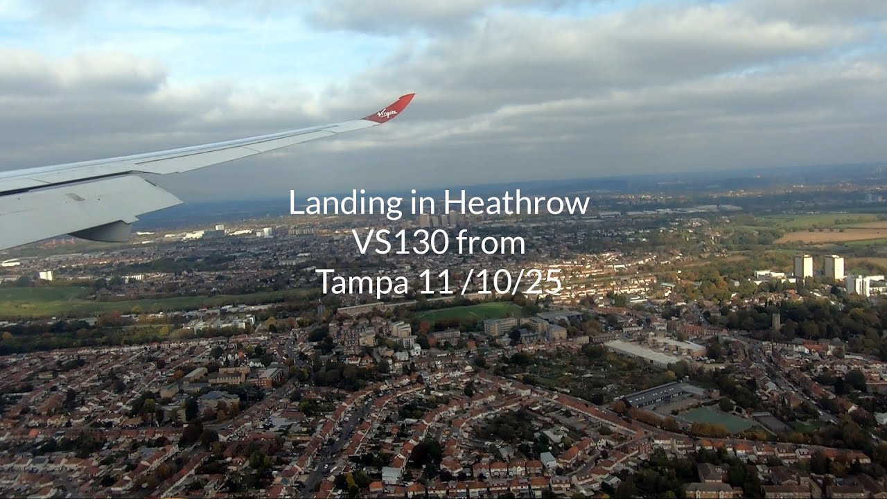 Landing in Heathrow VS130