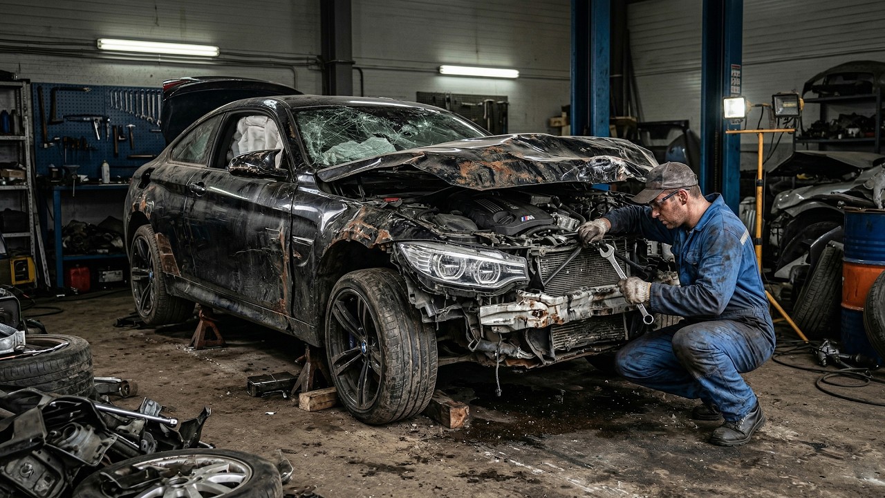 BMW M4 Unfall Reparatur &ndash; Komplette Restauration Schritt f&uuml;r Schritt | Vorher Nachher
