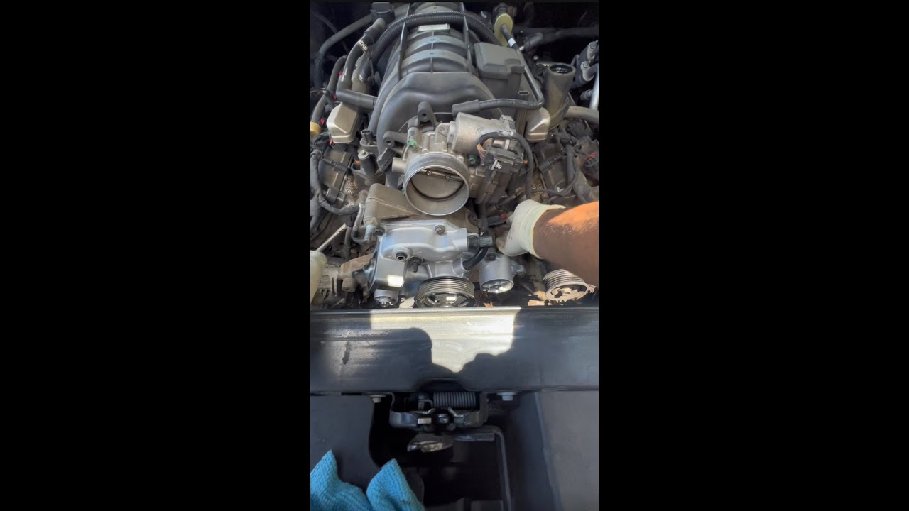 17 Dodge Challenger 5.7 Hemi water pump replacement.