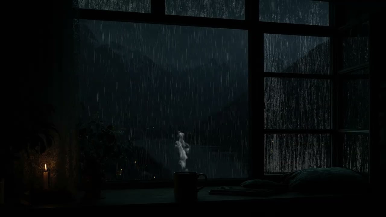 Heavy Rain Ambience at Night 🌧️ Deep Relaxation, Sleep & Stress Release