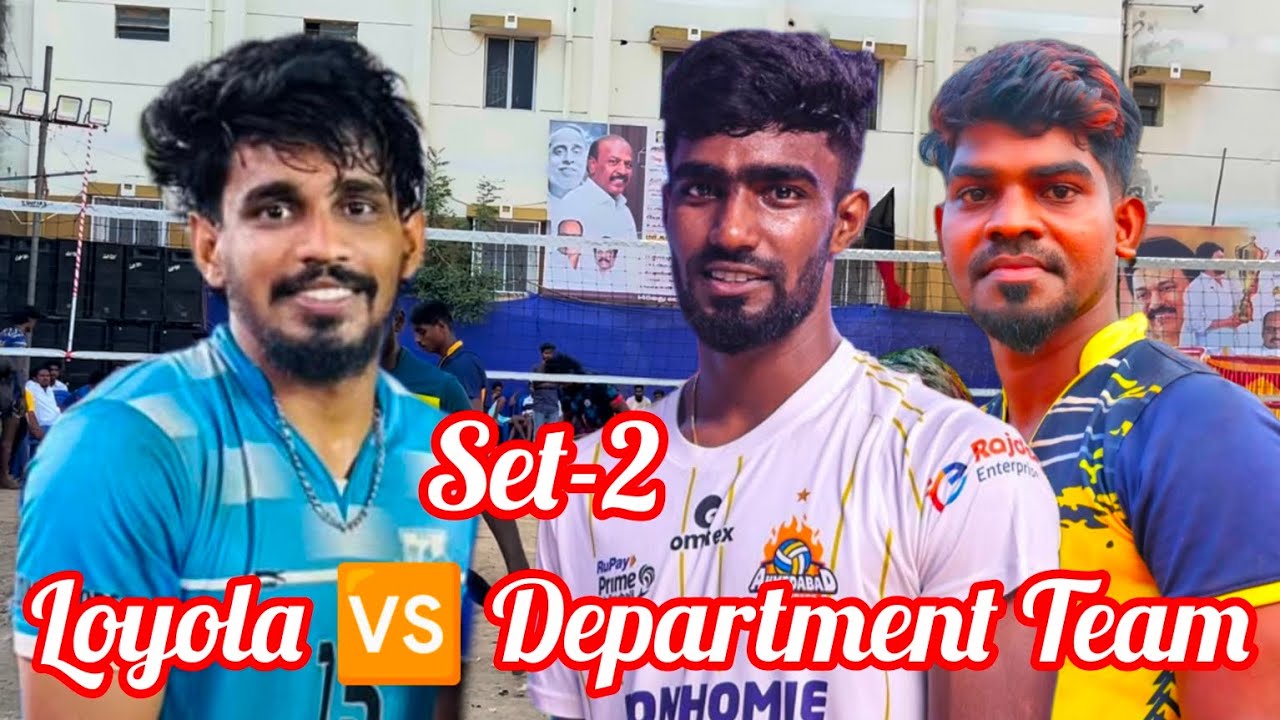 🔥50k match‼️set-2‼️ Loyola 🆚 Department team players 🆚 Kandiyan✨Nandha✨ Lotta service 🔥🔥Fire match🔥💥