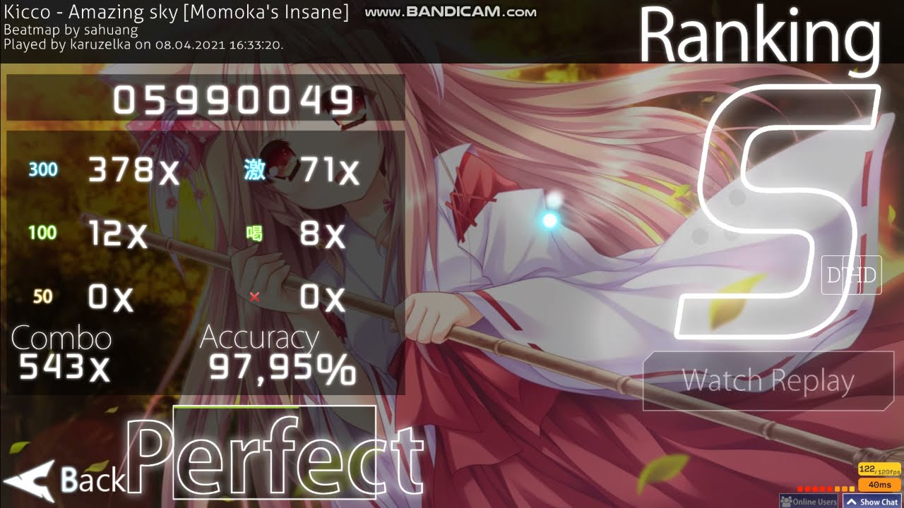 osu! Amazing sky - Kicco [Momoka's Insane] (HDDT) - S rank