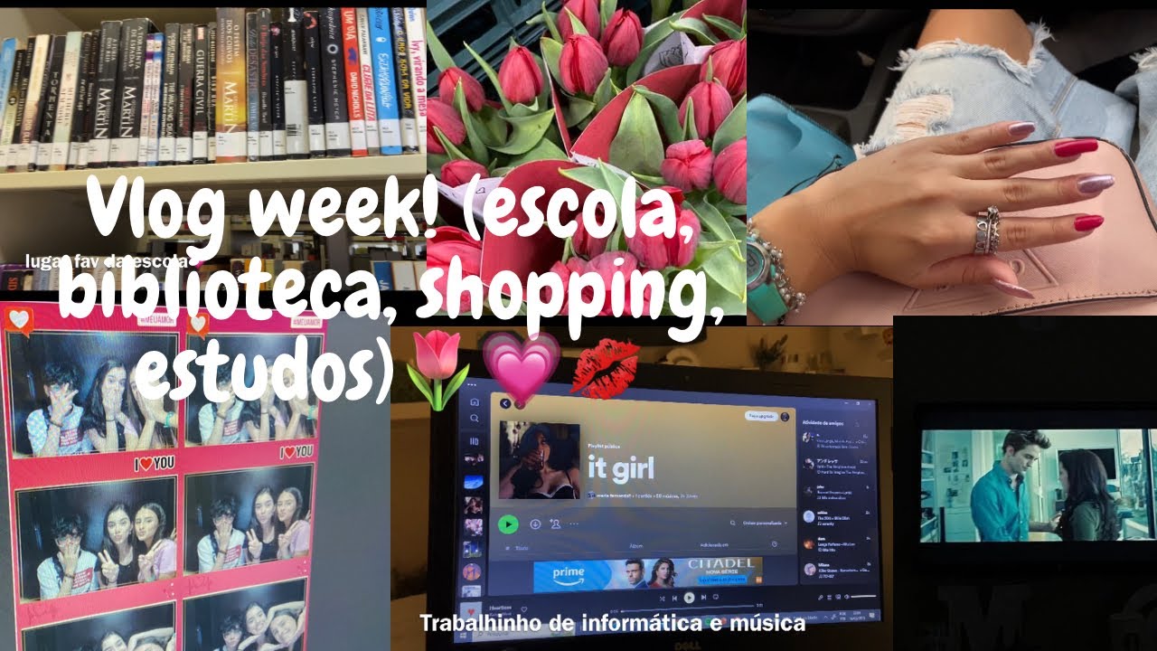 Vlog: escola, biblioteca, rotina, shopping, cabine de foto e tudo mais!💗
