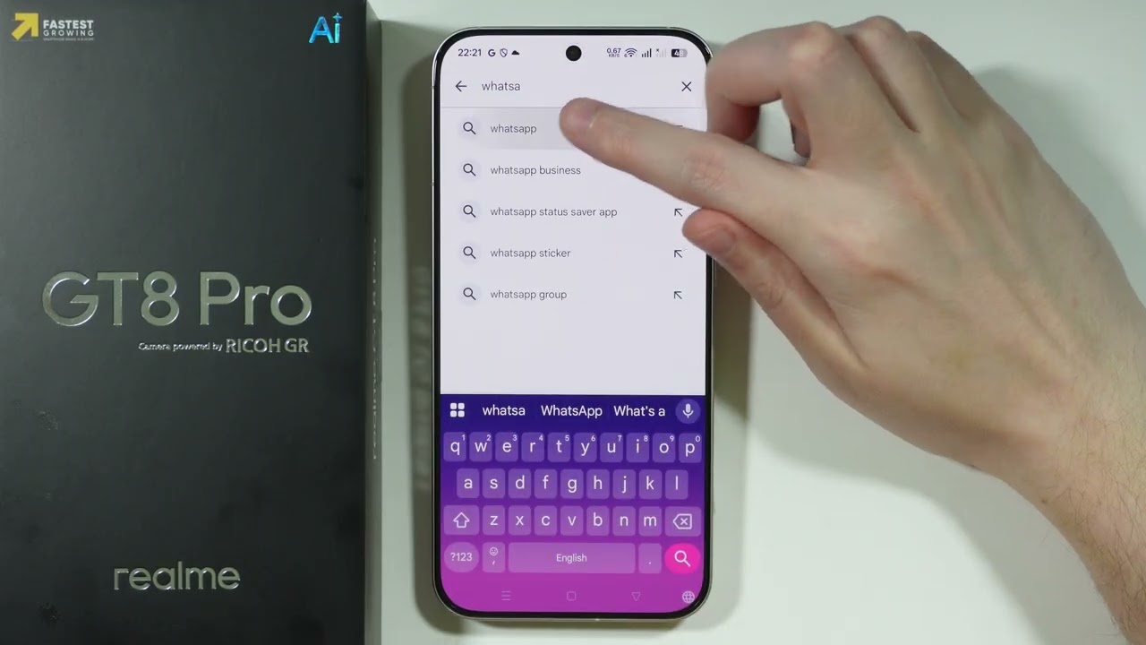 Realme GT 8 Pro: Как установить WhatsApp