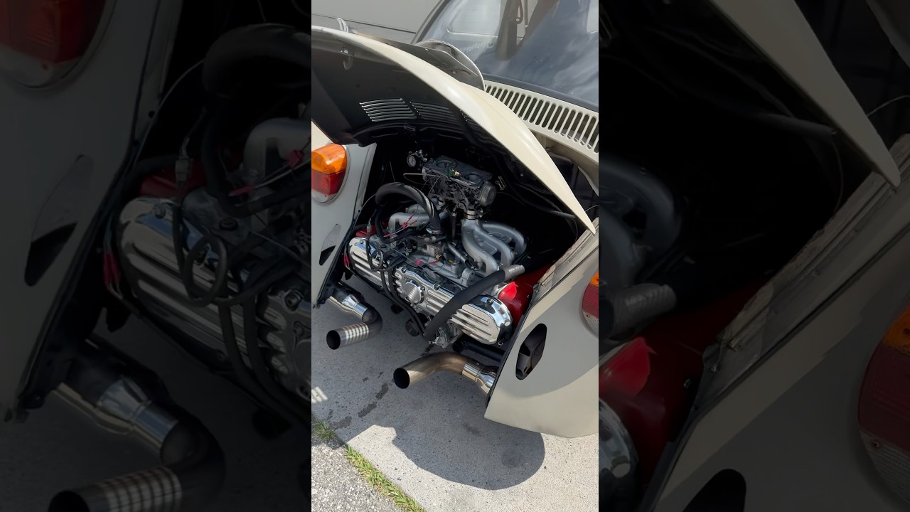 1974 Volkswagen Super Beetle with Honda Goldwing motorcycle engine!  SEMA 2026 bound!