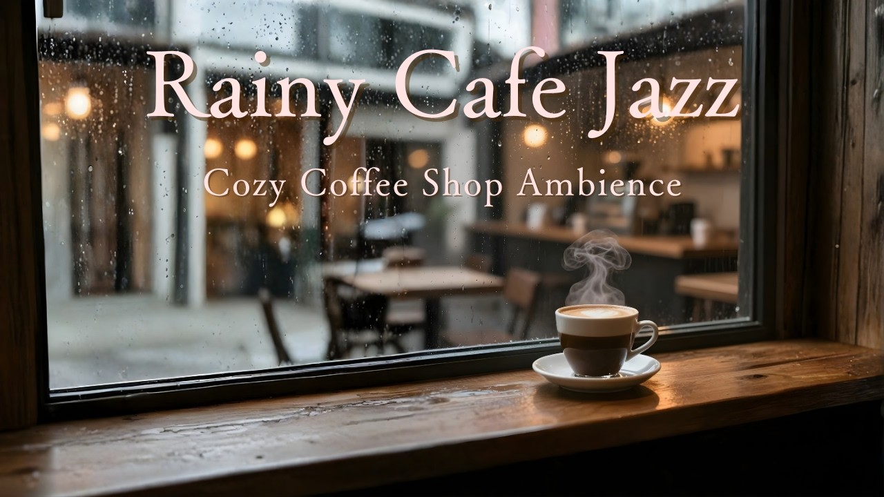 Rainy Cafe Jazz ☕ Smooth Jazz & Rain Sounds for Study, Work & Relax | Cozy Coffee Shop Ambience