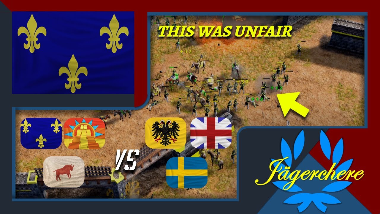 These Halbs Eat Them Units! | 3v3 Treaty with French | AOE III: DE