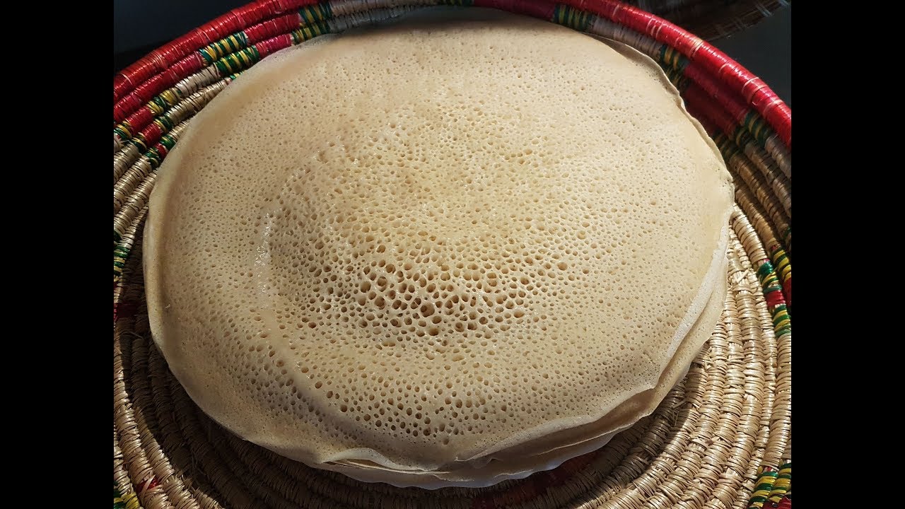 Injera aus Weizenmehl  Äthiopische Küche