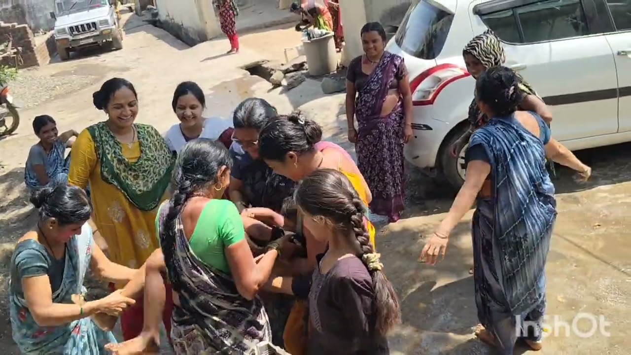 Holi 🫟 ?Me आणि  Family Members dancer 🩰 🪩#holi #kanki #geet #banjaratribal 