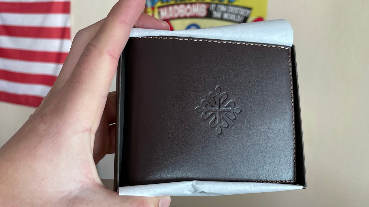 New Patek Philippe brown leather wallet