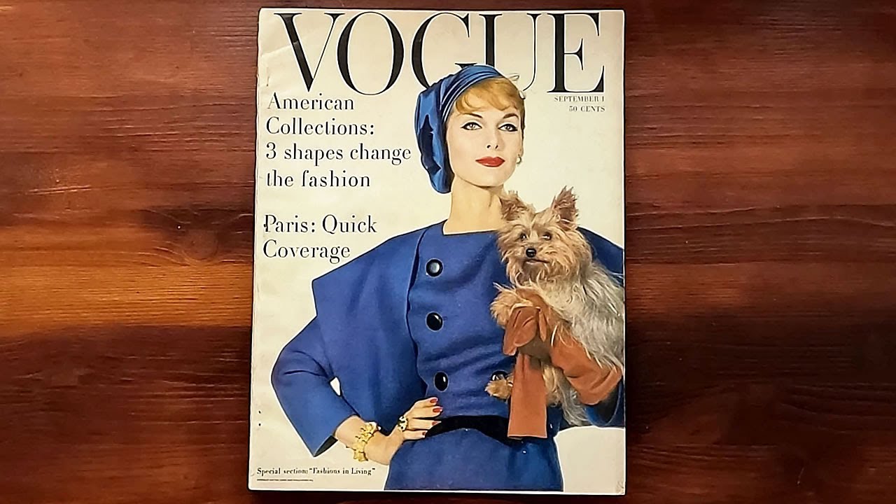 1957 September 1 ASMR Magazine Flip Through: Vogue Matisse, Dior, American & Paris Fall Collections