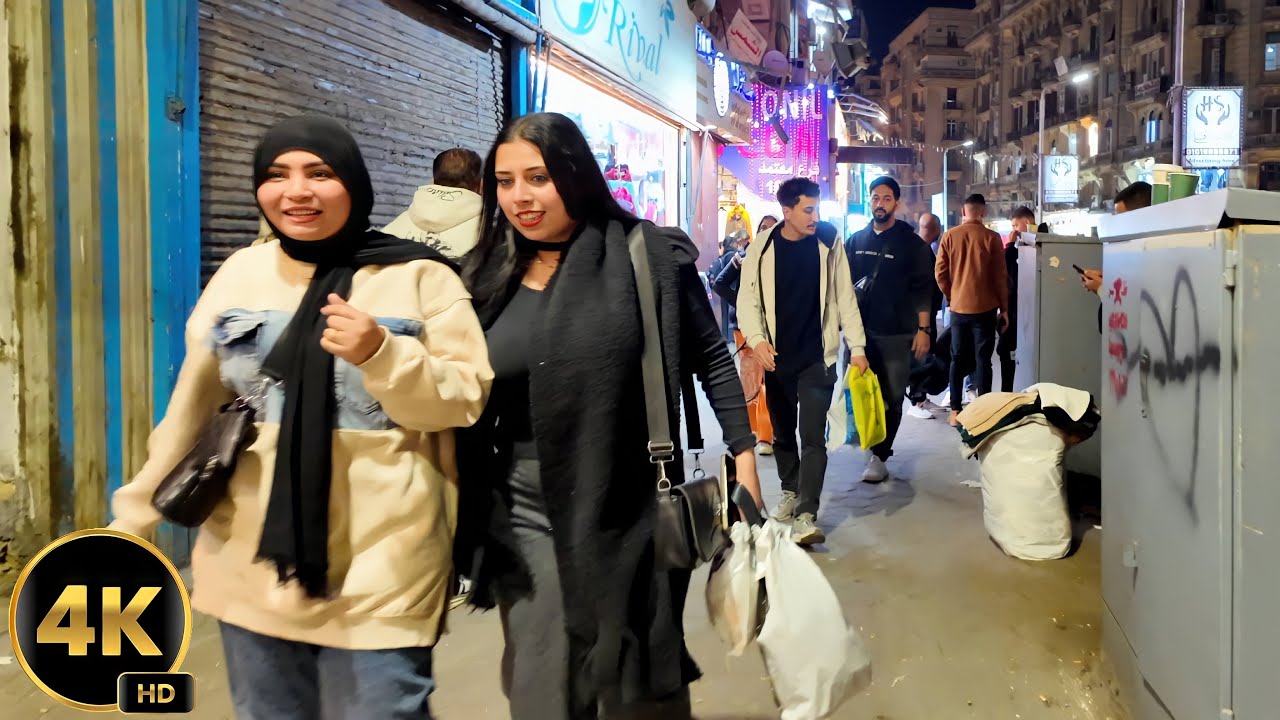 سوق مصر الشعبي بعد منتصف الليل العتبة | Egypt Night Markets Walking Tour