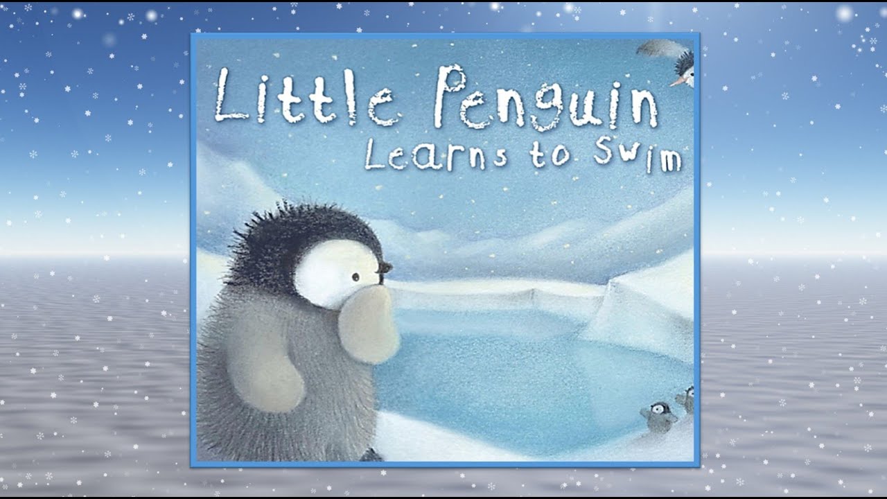 LITTLE PENGUIN LEARNS TO SWIM short photo book read aloud cute story of learning friends #penguin