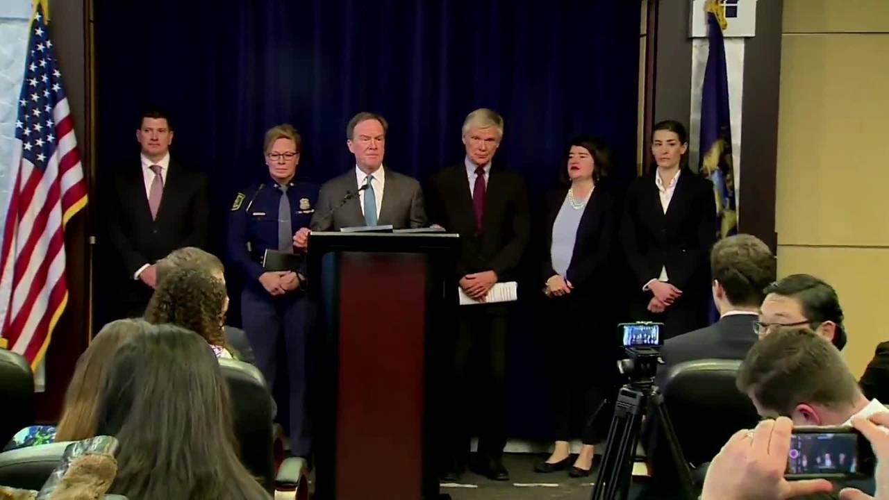 Bill Schuette press conference about Larry Nassar investigation
