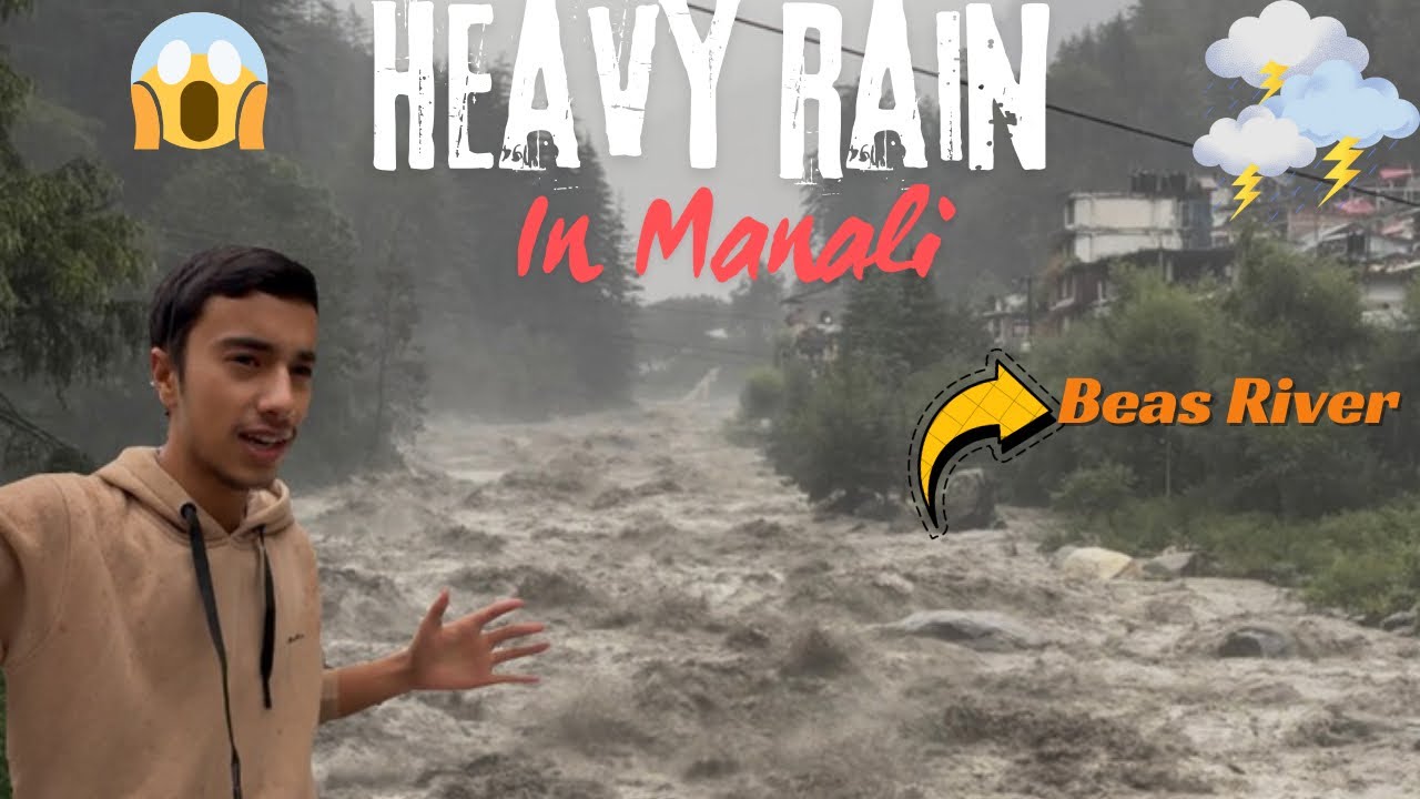 Heavy rainfall in Manali😲 // Road block… Manali Updates live