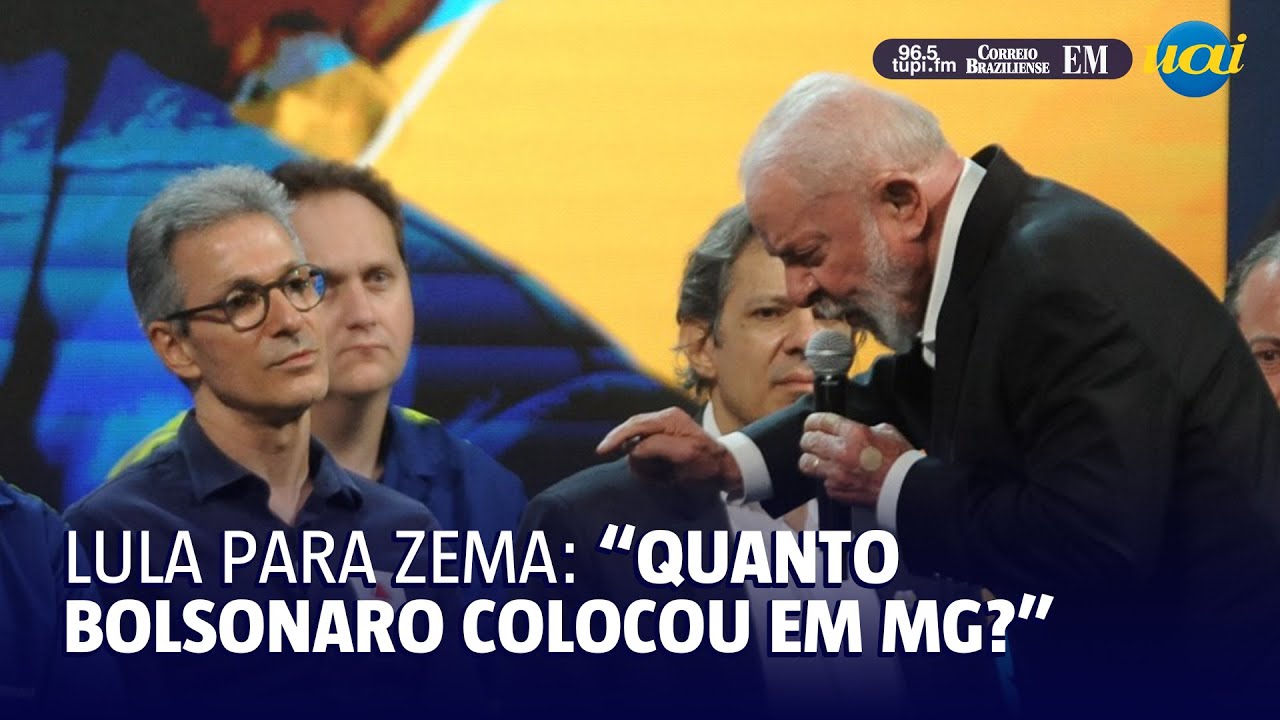 Lula questiona Zema sobre investimentos de Bolsonaro em MG