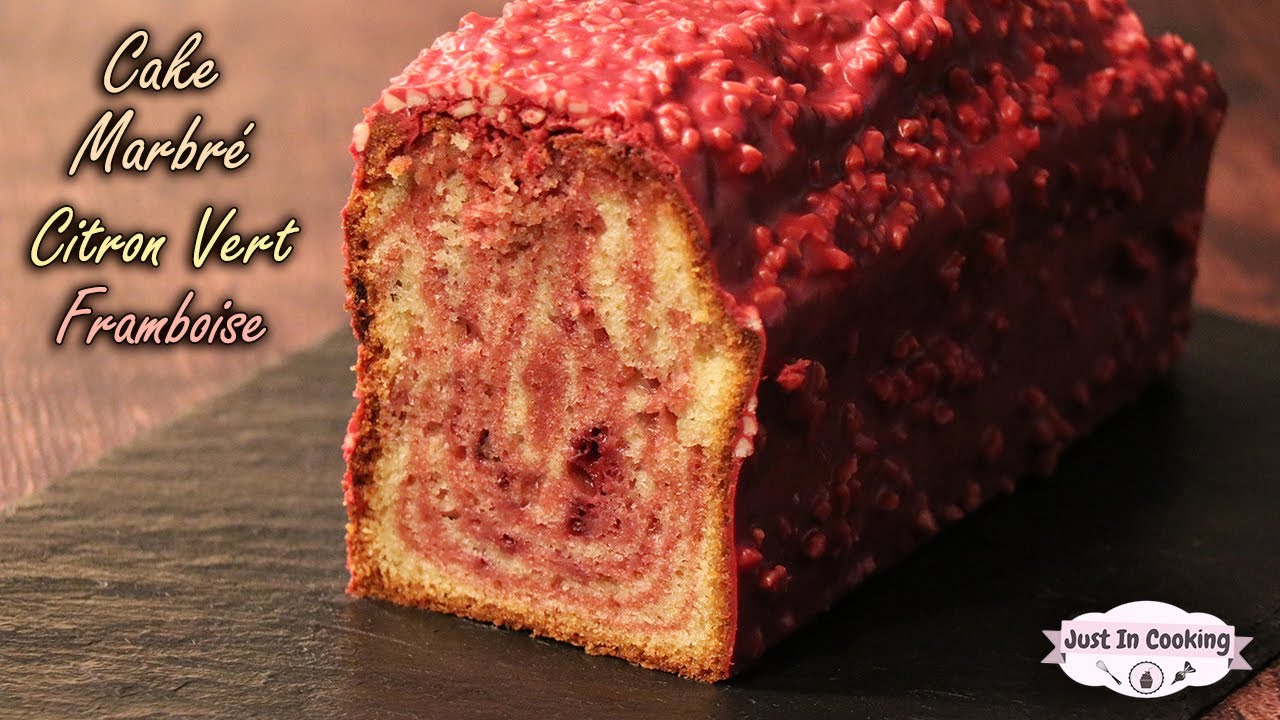 ♡ Recette de Cake Marbré Citron Vert Framboise pour la Saint-Valentin ♡