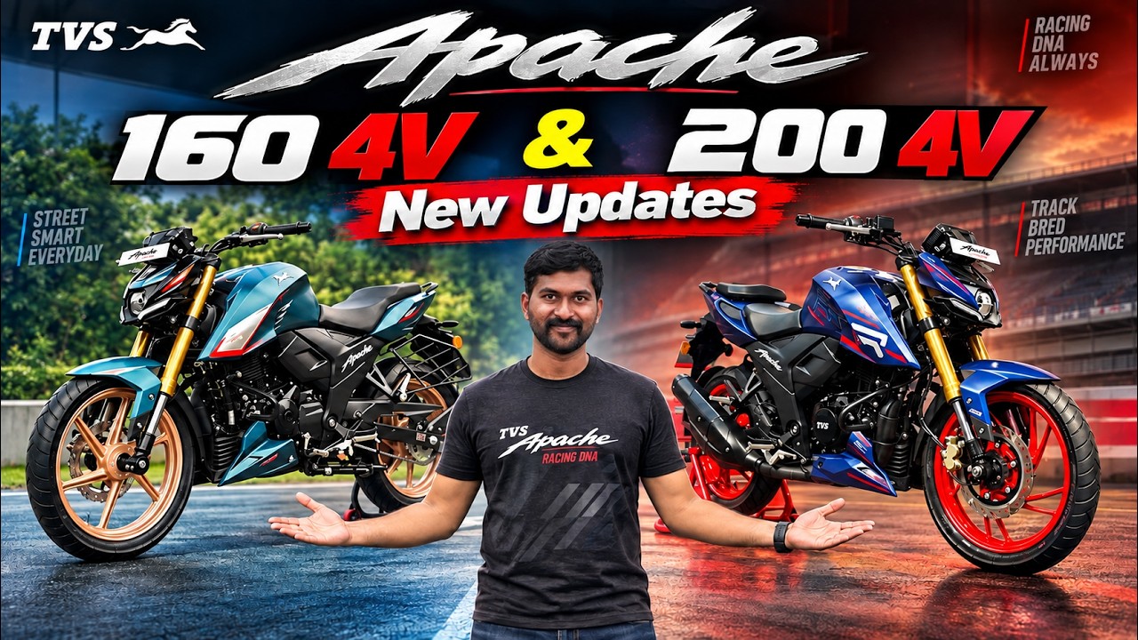 2026 TVS Apache RTR 160 4V, 200 4V & Ronin 225 Get New Updates | TechTravelTelugu