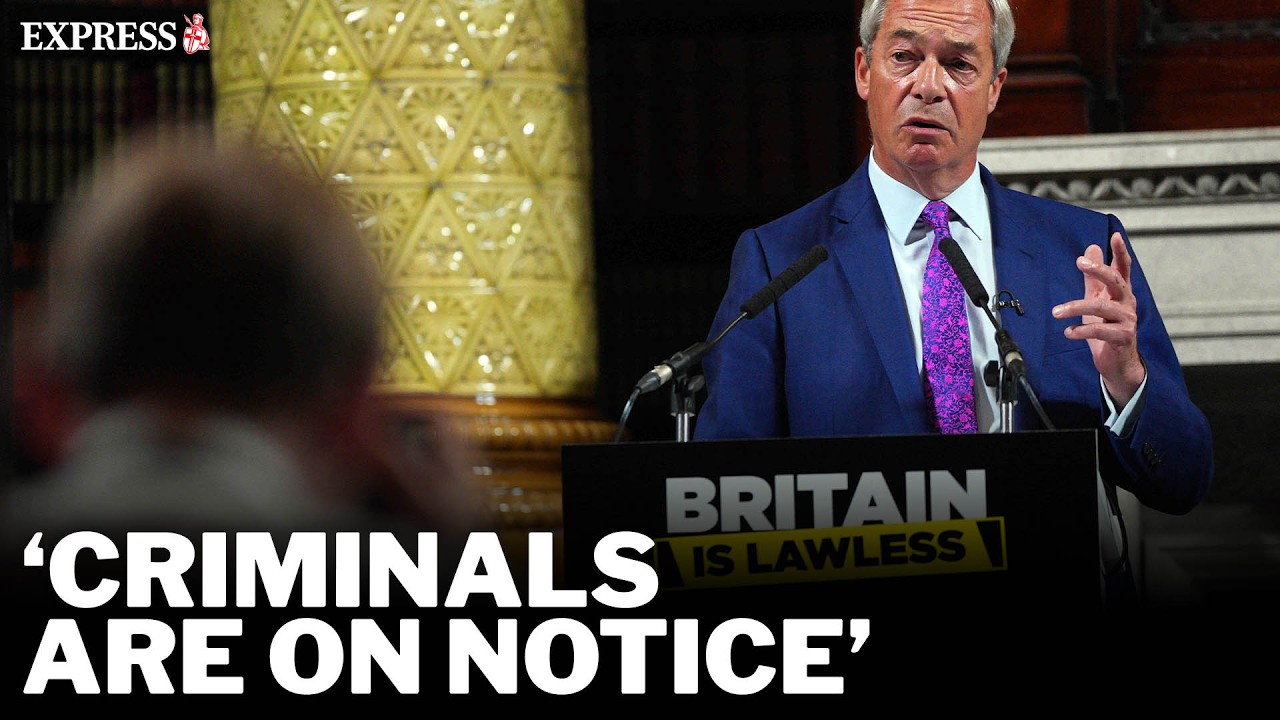 IN FULL | Nigel Farage unveils Reform's 'RUTHLESS' crime and policing vision for 'lawless Britain'