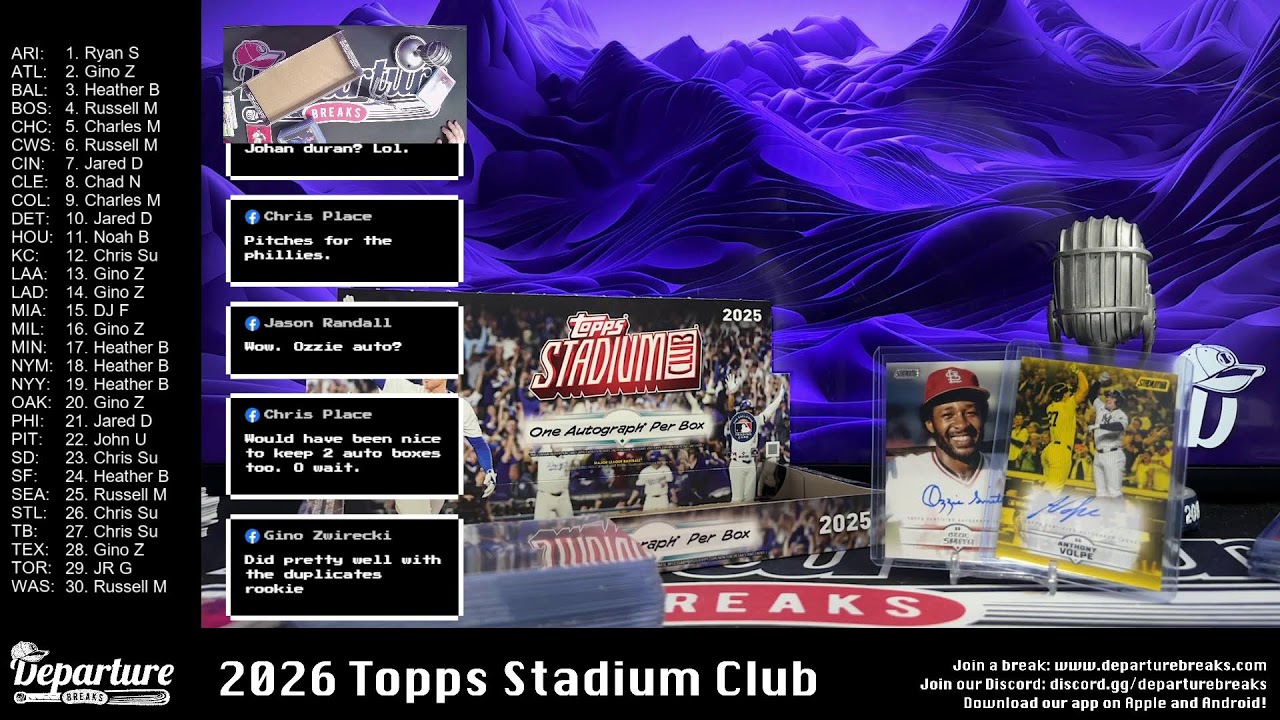 2025 Topps Stadium Club Hobby -- Random Teams Evening Break