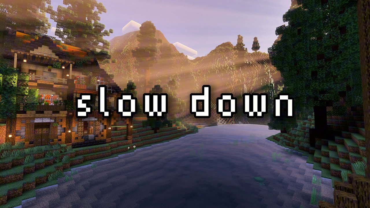 slow down… cozy minecraft river cabin ambiance (1 hour • minecraft music)