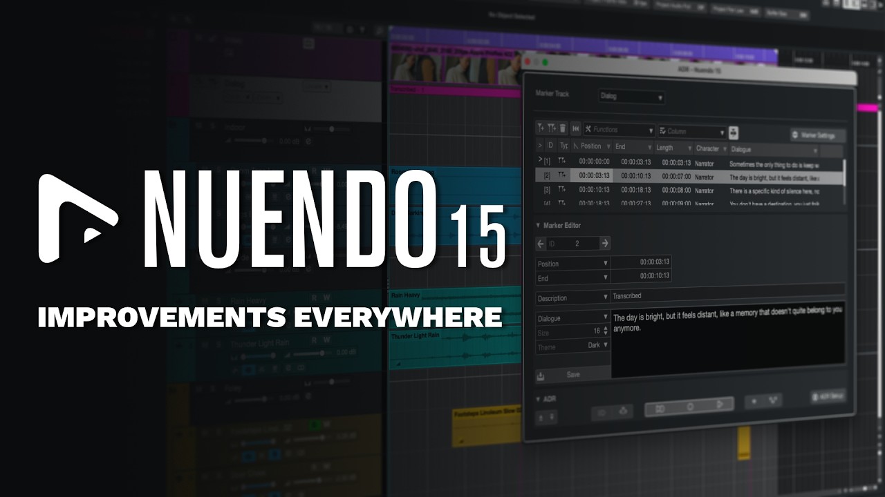 Дополнительные улучшения | Новые функции в Nuendo 15