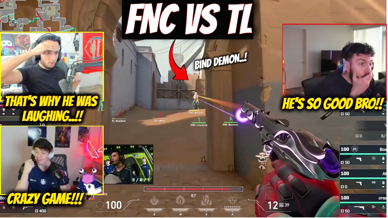 FNS, Sliggy & Tarik React to FNATIC vs TEAM LIQUID Best Moments in VCT Kickoff