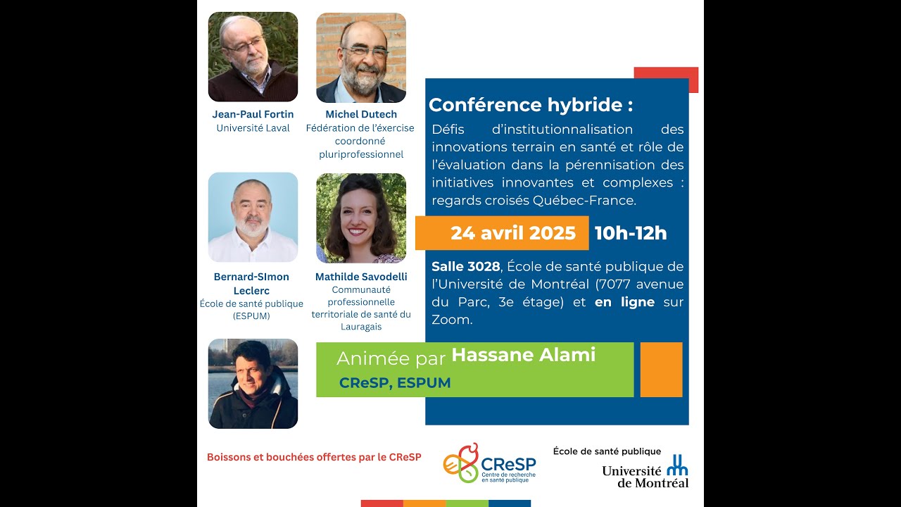 Défis d’institutionnalisation des innovations terrain en santé.