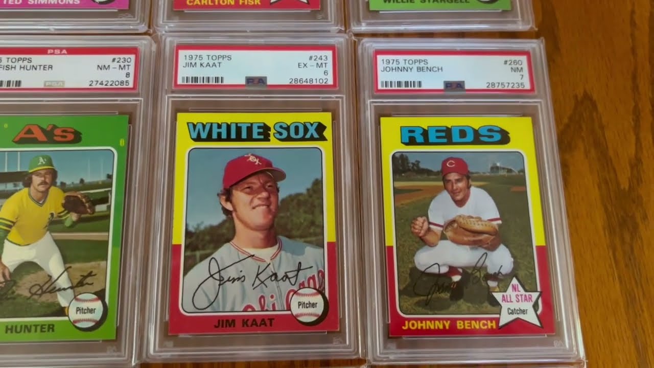 1975 Topps Complete HOF Run!!  82 Cards!!
