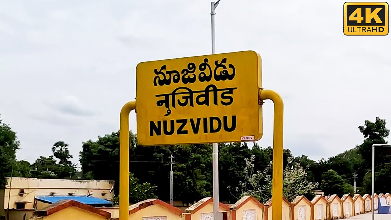 NZD, Nuzvid Railway Station From Train, Video in  4K Ultra HD