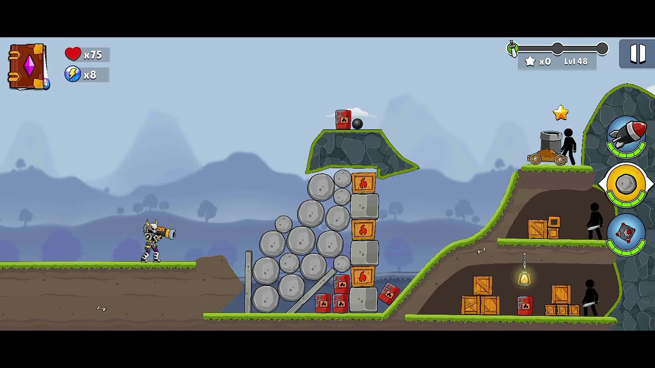 Boom Stick: Bazooka Puzzles - Levels 47-48