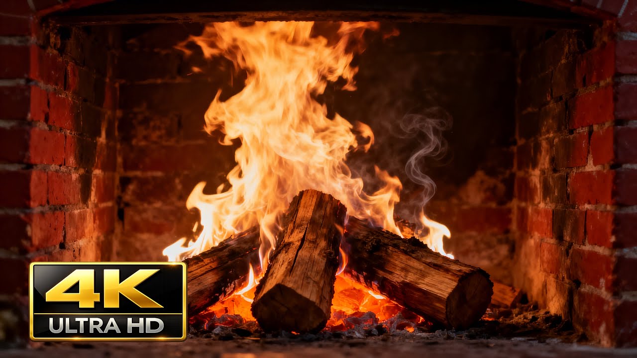 🔥 Cozy Fireplace Ambience | 5 Hours of Crackling Fire for Sleep & Study