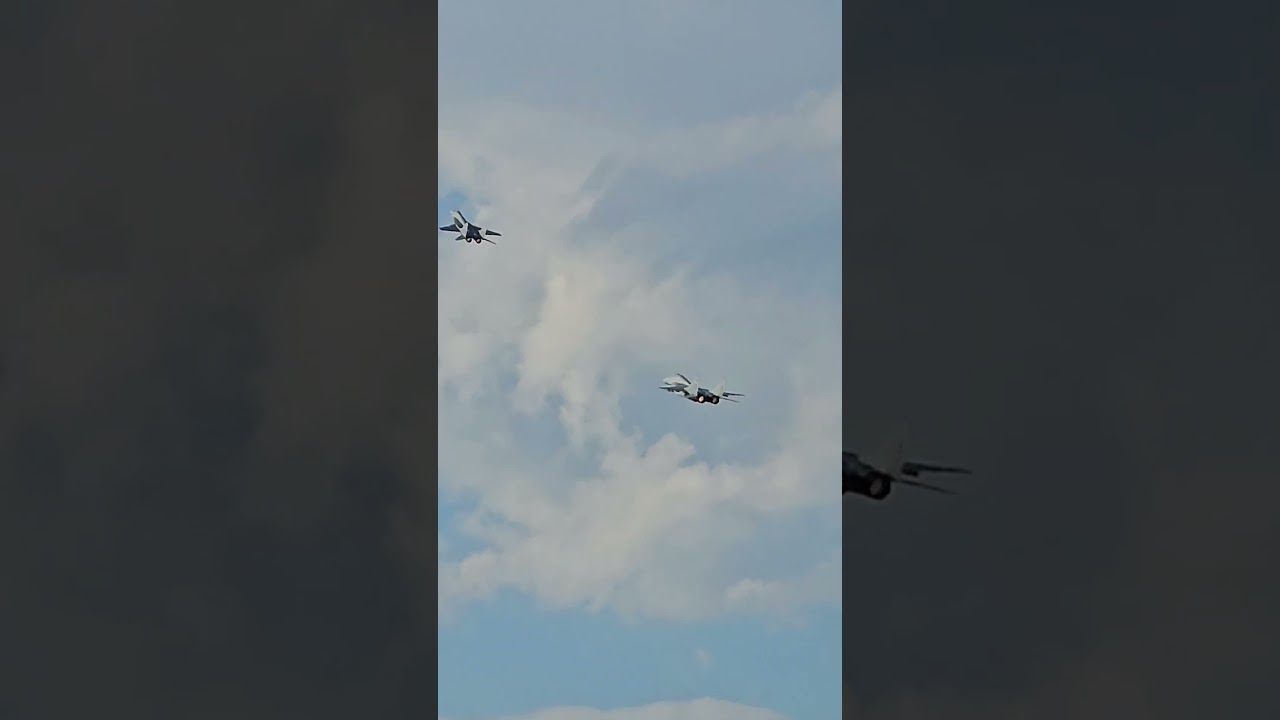 Nastup MiG-ova 29 srpskog RV i PVO iznad aero-mitinga u Skoplju