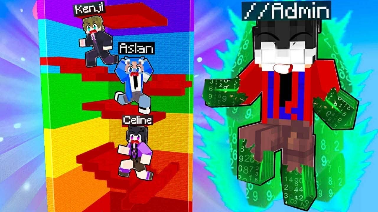 I Used ADMIN COMMANDS to CHEAT in a 1,000 LEVEL TROLL TOWER in Minecraft!