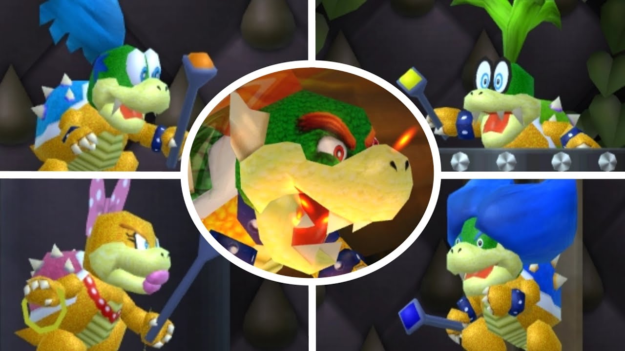 New Super Mario Bros 64 - All Castle & Airship Bosses