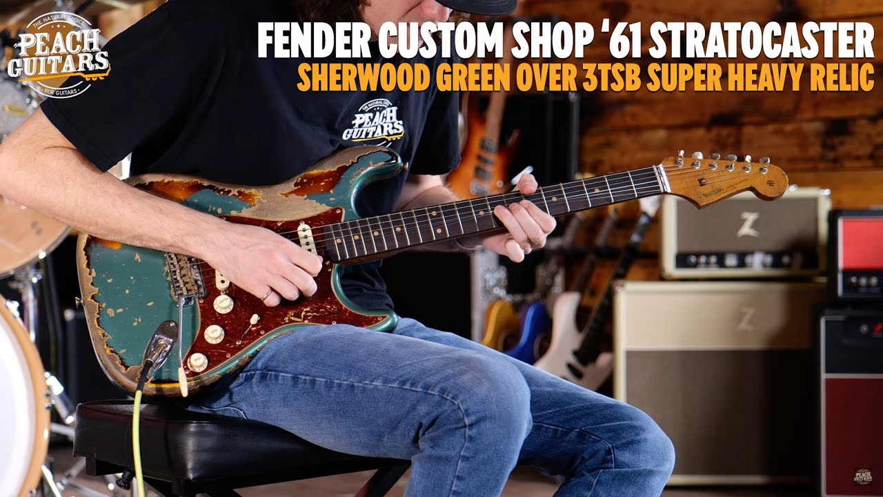 Fender Custom Shop LTD '61 Strat Super Heavy Relic Sherwood Green over 3TSB
