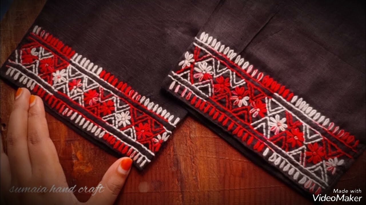 Hand Embroidery design new embroidery design kashida kari design